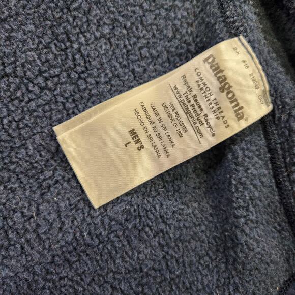 Patagonia Better Sweater Vest Mens Large Blue Fleece Full Zip Texas Tech Jacket - Picture 8 of 11